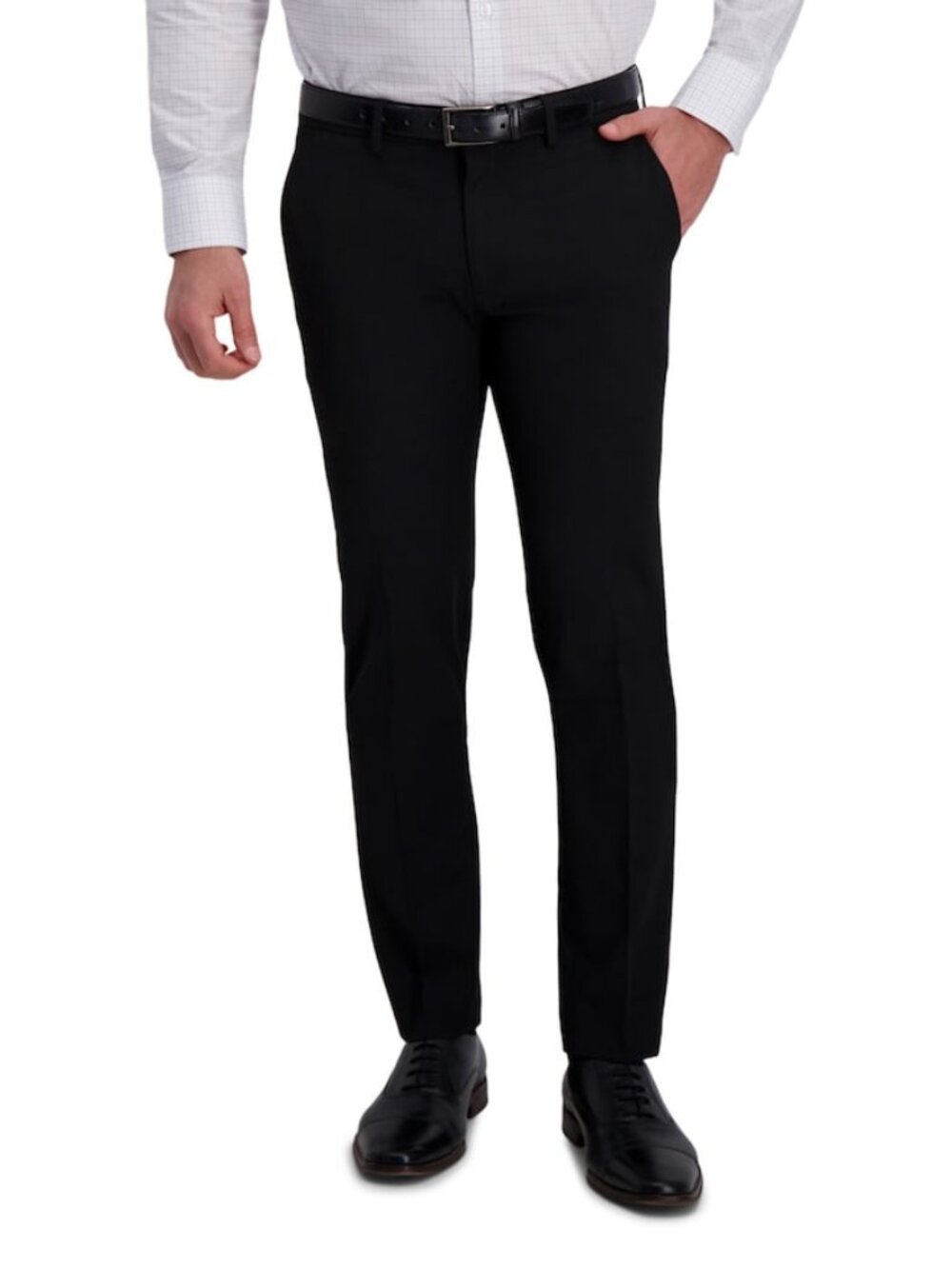 Men's J.M. Haggar Premium Ultra-Slim Fit Stretch Dress Pants, 36W X 30L, Black
